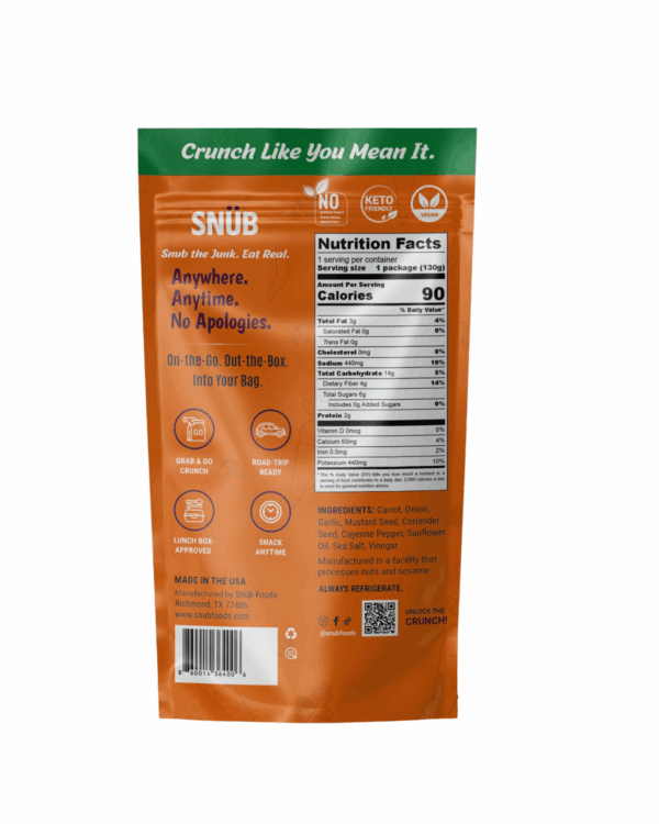Caroonch – Lightly Fermented Carrots (130g Pouch) - Image 2